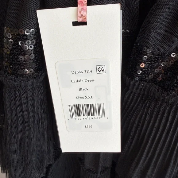 LOVESHACKFANCY Callaia Dress in Black - Picture 12 of 13